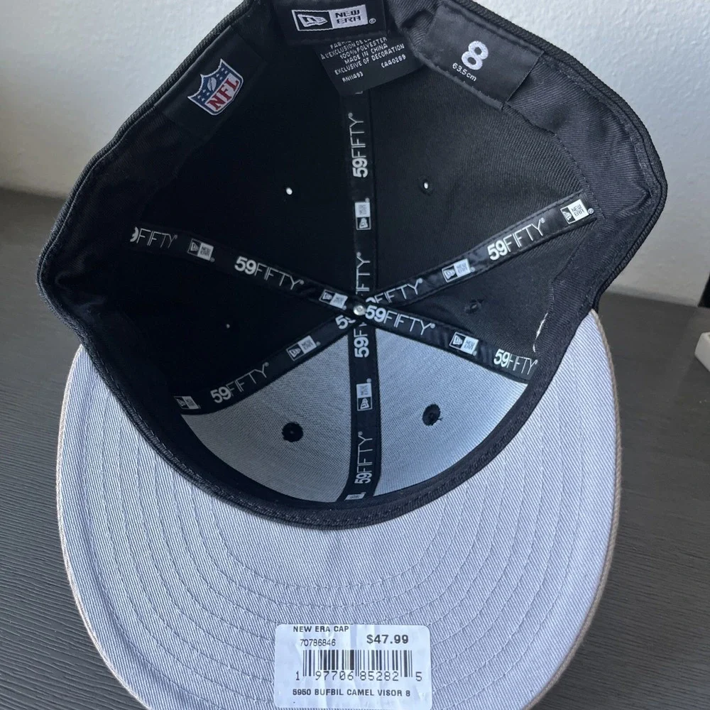 Buffalo Bills New Era 59Fifty AFC NFL Pro Bowl Baseball Cap Black Camel Sz 8 NWT